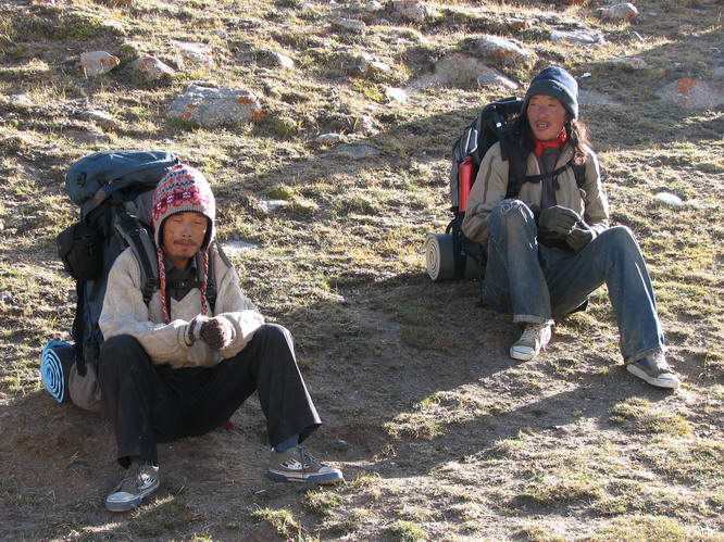 Dawa and Tsering, two of our porters for the walk around Mt. Kailash.